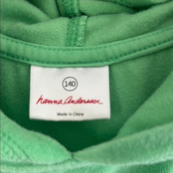Hanna Andersson Green Kids Dress with Hood 100% cotton size 140 - Picture 2 of 4